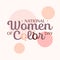 National Women of Color Day letter background