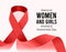 National Women and Girls HIV AIDS Awareness Day. Vector illustration on white