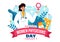 National Women Physicians Day Vector Illustration on February 3 to Honor Female Doctors Across the Country in Flat Cartoon