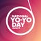 National Yo-Yo Day. June 6. Holiday concept. Template for background, banner, card, poster with text inscription. Vector