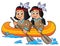 Native American children in boat theme 1