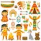 Native American clip art set