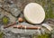 Native American Drum with Flute and Shaker..