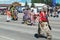 Native American in headdress at Green River Rendezvouz Day parade