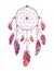 Native American Indian Talisman Dream Catcher with Feathers.