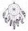 Native American Indian Talisman Dreamcatcher with Feathers.