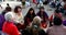 Native American Indian women sing a tribal song at the Two Sprit Pow Wow in San Francisco