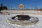 Native american symbols on a place of Whitehorse