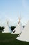 Native American Tepees on the Prairies at Sunset