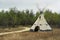 Native American tipi teepee