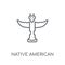 Native American Totem linear icon. Modern outline Native America
