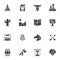 Native American vector icons set