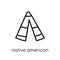 Native American Wigwam icon from American Indigenous Signals col