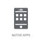 Native apps icon. Trendy Native apps logo concept on white background from Technology collection