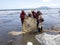 Native fishermen pull the nets , Antsiranana, Madagascar