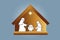 Nativity family scene clipart