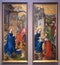 `Nativity ` by Hans Haider, about 1500, two winged altar, Oil painting on fir wood