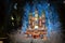 Nativity scene for Christmas holidays inside the Notre-Dame cathedral in Paris, France.