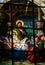 Nativity Scene at Christmas - Stained Glass window