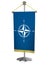 Nato 3d desk flag isolated