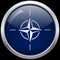 NATO flag glass button vector illustration
