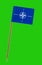 Nato flag ,with green screen for chromakey