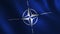 NATO flag waving. Abstract background. Loop animation