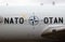 NATO logo and text on a AWACS E-3 Sentry radar plane