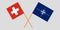 The NATO and Swiss flags