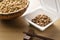 Natto placed on a wooden background