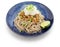 Natto  soba buckwheat noodles with fermented soybeans , Japanese food