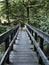 Nattow straight wooden bridge crossing a river