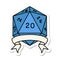 natural 20 critical hit D20 dice roll sticker