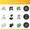 Natural additives icons set