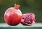 Natural antioxidant, pomegranate ripe fruits