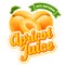 Natural Apricot juice label template