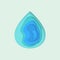 Natural aqua water drop