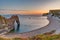 The natural arch Durdle Door at the Jurassic Coast