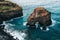 Natural Arch of Los Roques beach in Tenerife