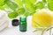 Natural aromatherapy with herbs and lemon