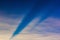 Natural background. beautiful sky with two stripes of a deep blue during the beginning of a sunset