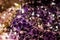 Natural background - cluster of violet amethyst crystals