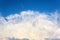 Natural background - cumulonimbus cloud against blue sky