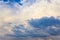 Natural background - cumulonimbus cloud in the morning sky