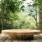 Natural Bamboo Podium Background , AIGENERATED