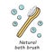 Natural bath brush color icon