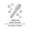 Natural bath brush linear icon