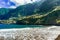 Natural beaches at black sand of Cais do Seixal, Madeira island