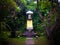 Natural Beauty Balinese Shrine In The Middle Of A Lotus Flower Pond In Garden Of Villa