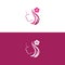 natural beauty salon feminine logo design,women long hair style icon, logo women face on white background,Beauty face abstract